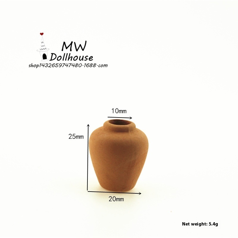 52 DOLLHOUSEMiniature Food Play Scene Model Dollhouse Accessories Mini Ceramic Flower Pot C5066