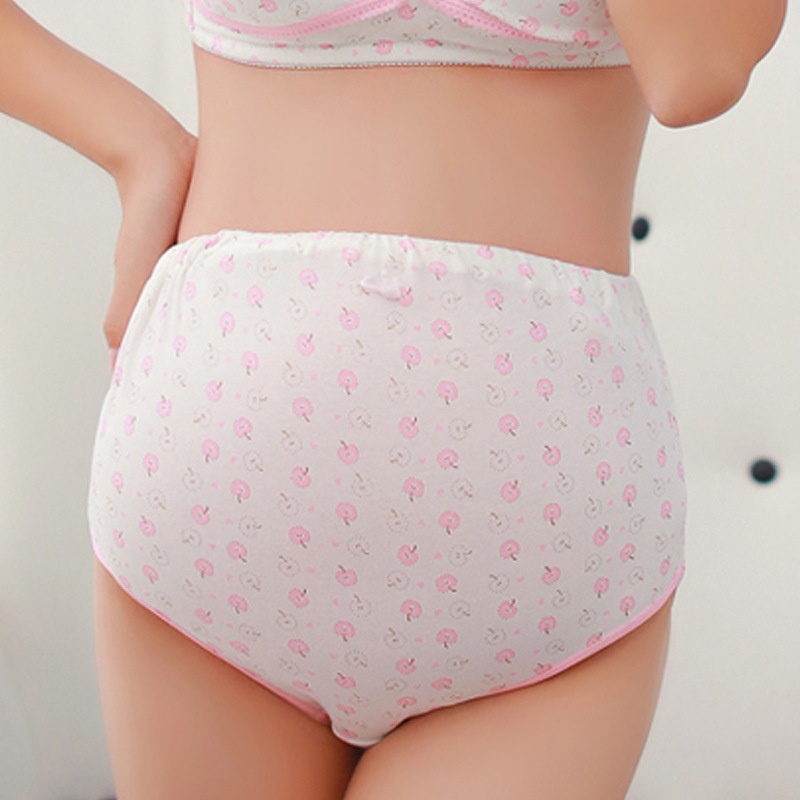 Maternity Underwear Pure Cotton Large Size Belly Support Underwear High Waist Adjustable Multi-color Pattern Pure Cotton Underwear Maternity Pants Pure Cotton