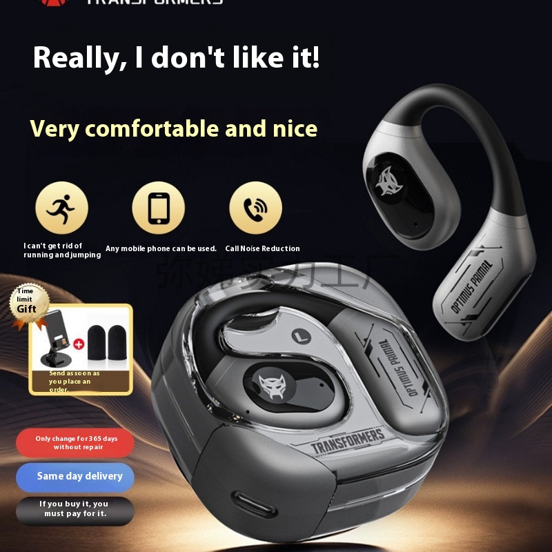 Open Noise Reduction Ear Hanging AI Bone Conduction Bluetooth Headset Wireless Sports Smart Official Standard