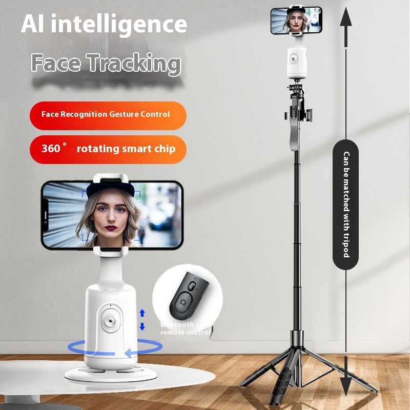 Mobile Phone Follow-up Gimbal Bracket Face Recognition Vibrato Selfie Gimbal Follow-up Artifact Desktop Mobile Phone Bracket