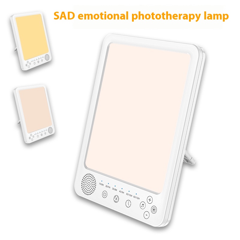 S A D Light Therapy Lamp White Noise Light Therapy Lamp Alpha Music Wake Up Sunrise Mode Intelligent Timing Three Color Temperature