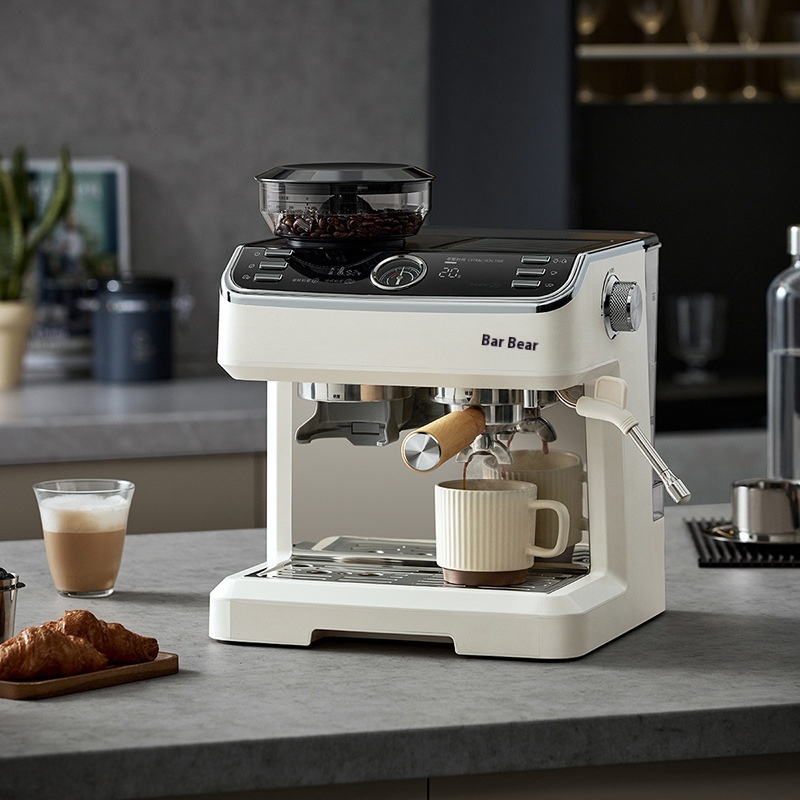 Bear Coffee Machine KFJ-E28 A5 Italian Semi-automatic Home Coffee Machine Grinder All-in-one Freshly Ground Coffee