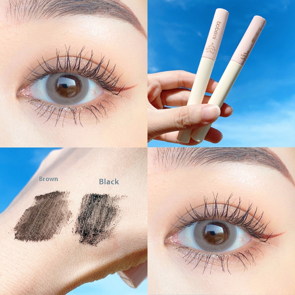 Mascara With Thin Brush Head,Waterproof,Long,Curled,Thick,Natural And Not Easy To Smudge Eyelash Primer,Setting Cream Makeup