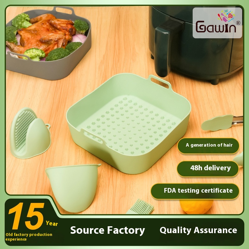 Air Fryer Silicone Baking Tray Silicone Air Fryer Mat Baking Tray Oven Dedicated Air Fryer Silicone Tray