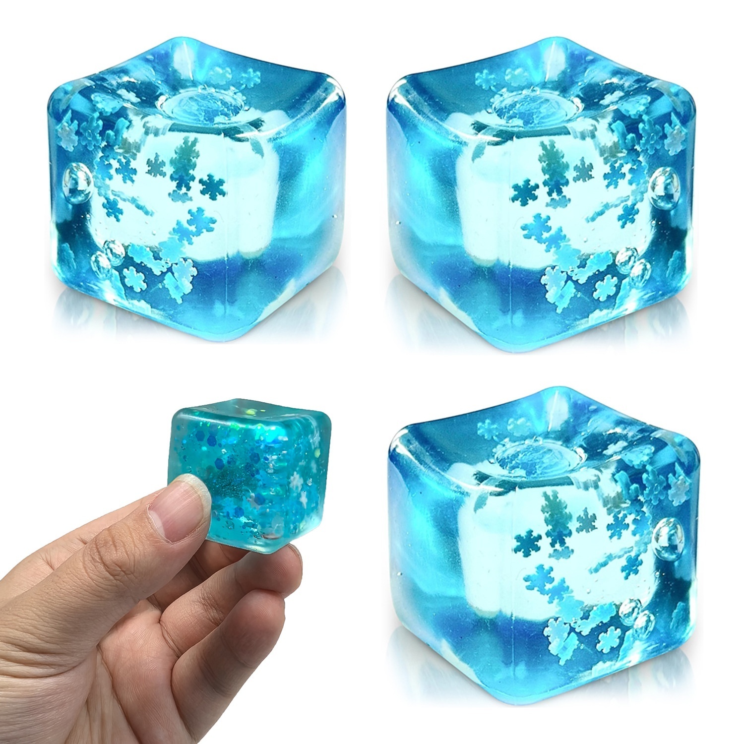 NeeDoh Snowflake Icecube Maltose Kneading Music Children Decompression Kneading Toys Decompression Toys