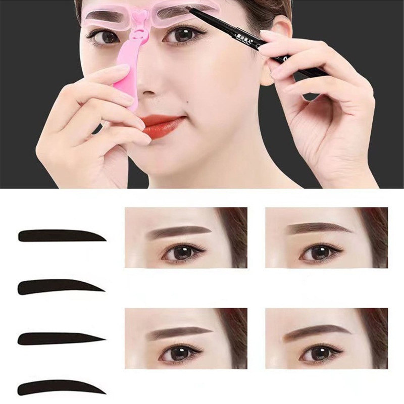 Three Generations Of Eyebrow Drawing Set Handheld Lazy Three-dimensional Eyebrow Drawing Card4 Types8 Types Of Eyebrow Shaping Eyebrow Aid