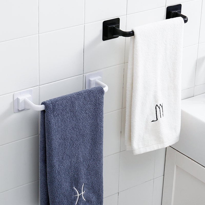 Punch-free Seamless Bathroom Towel Rack Kitchen Pot Cover Rag Storage Rack Multi-purpose Shoe Rack Hanger
