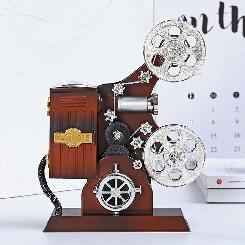 Classic Retro Old-fashioned Projector Music Box Music Box Home Living Room TVCabinet Office Decoration Ornaments
