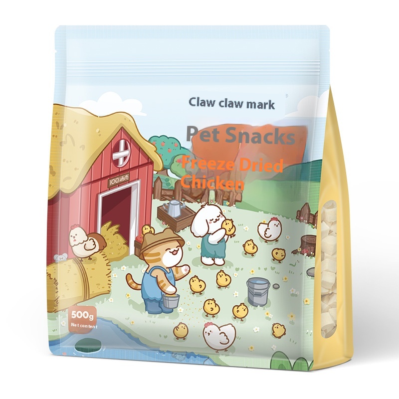 Paw Print Freeze-dried Snacks For Cats And Dogs Universal Human Food Grade Chicken Big Breast Chicken Nuggets Cat Snacks500g