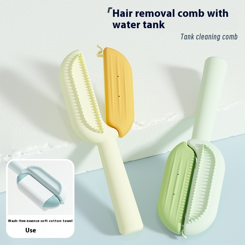 Pet Cleaning Hair Removal Comb Cat Hair Removal Cleaning Artifact Combing Special Liquid Wet Wipes Water Tank Hair Removal Comb