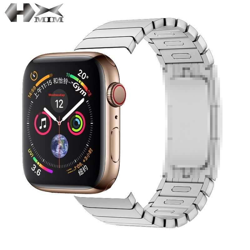 Suitable For Apple Watch Metal Strap Apple Watch8/7/6/5 Button Stainless Steel Bracelet IWatch