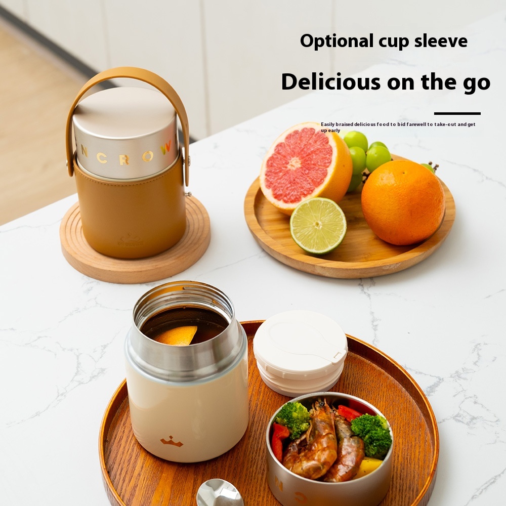 Coron Student Stainless Steel Portable Braised Beaker Braised Porridge Vacuum Ulation Lunch Box Office Worker Braised Pot And Pot Ulation