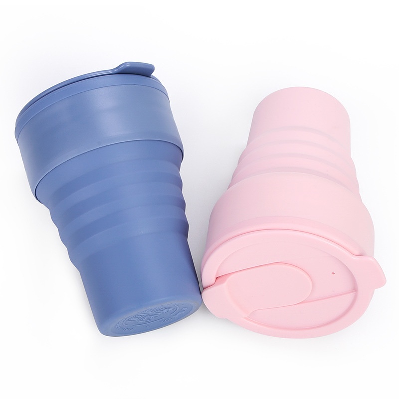 American Coffee Cup Portable Outdoor Travel Accompaniding Cup Folding Eco-friendly Silicone Water Cup Kettle Compression Pocket Cup