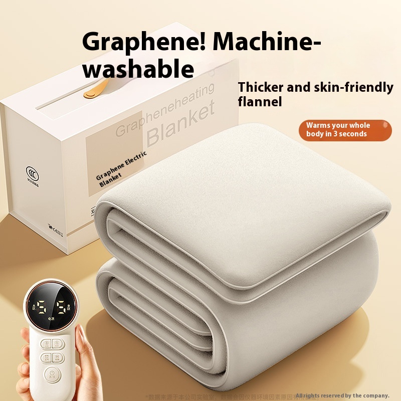 Graphene Electric Blanket Single Double Double Control Electric Mattress Household Student Dormitory Washable Multi-Style