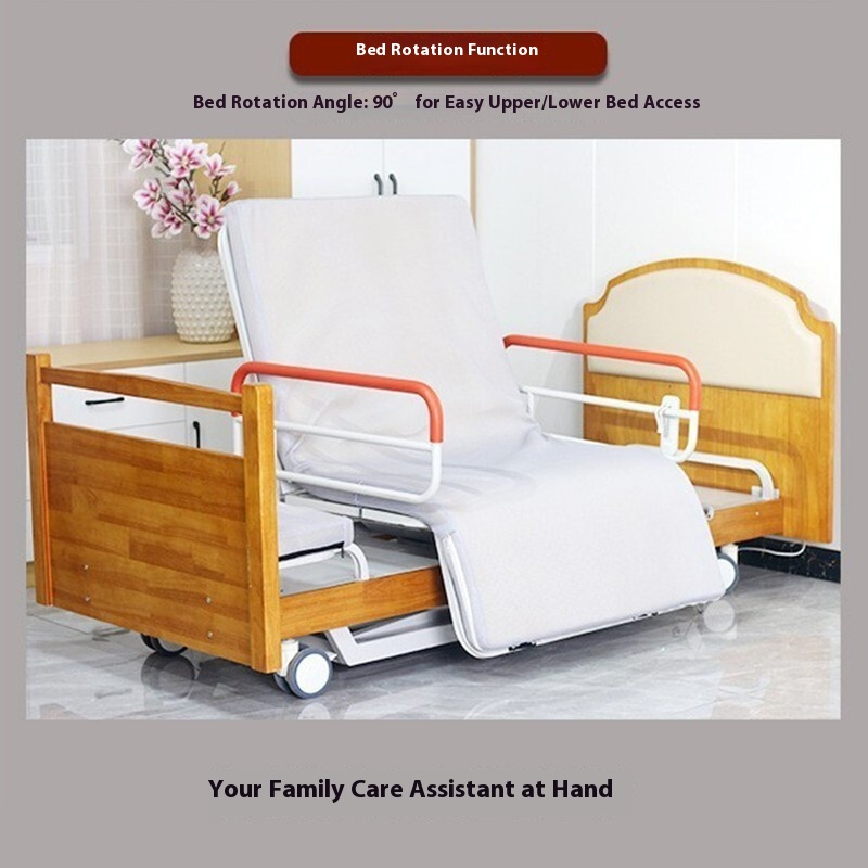 Yonghui Fully Automatic Household Multifunctional With Toilet Hole, Liftable And Battery-powered Rotating Electric Nursing Bed