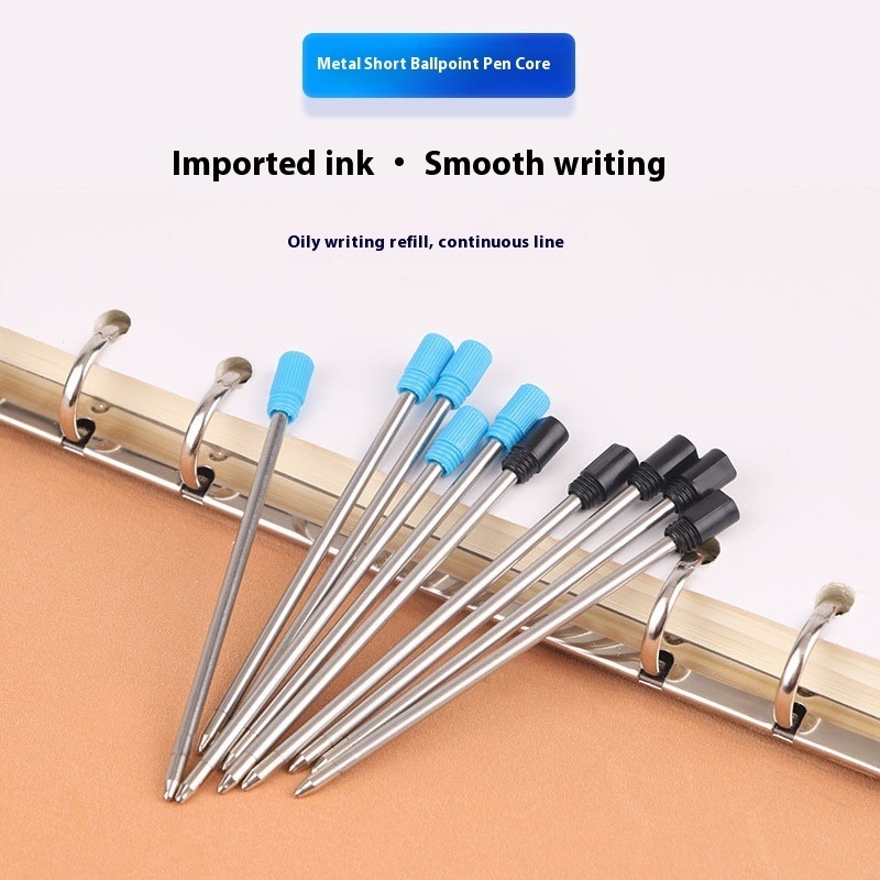 S1.0mm Ballpoint Pen Metal Small High-end Small Fine Hua Pen Refill Short Replacement Refill One Piece