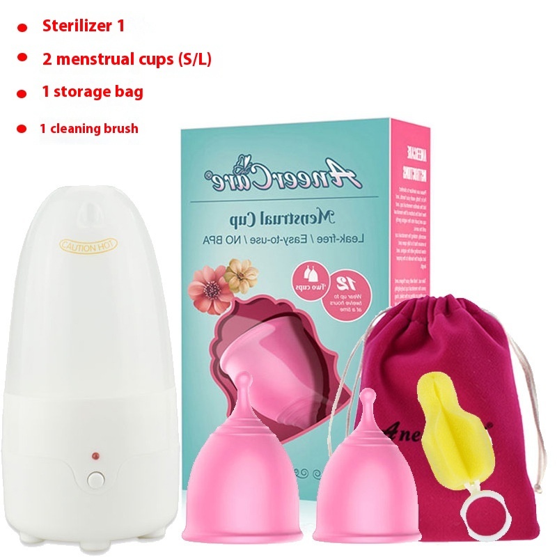 Aneercare Menstrual Cup Sterilizer Tampon Queen Cup Leak-proof Silicone Menstrual Artifact