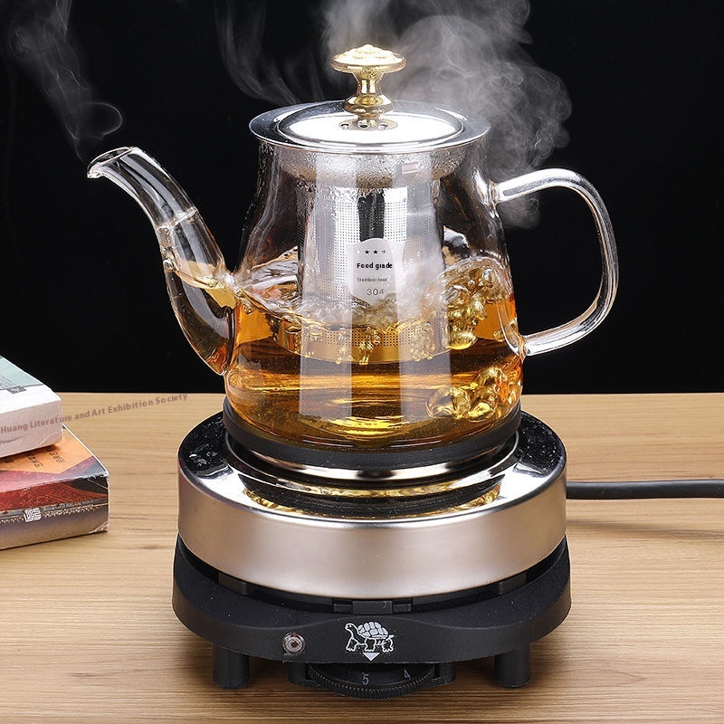 Electric Ceramic Stove Electric Tea Maker Teapot Glass Teapot Intelligent Temperature Control To Prevent Dry Burning Home Office Entertaining