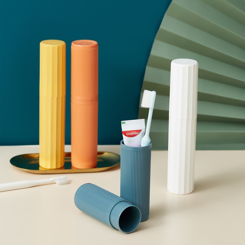 Ptripe Simple Travel Wash Cup Portable Toothbrush Storage Box Toothbrush Box Mouthwash Cup Set Toothbrush Cup