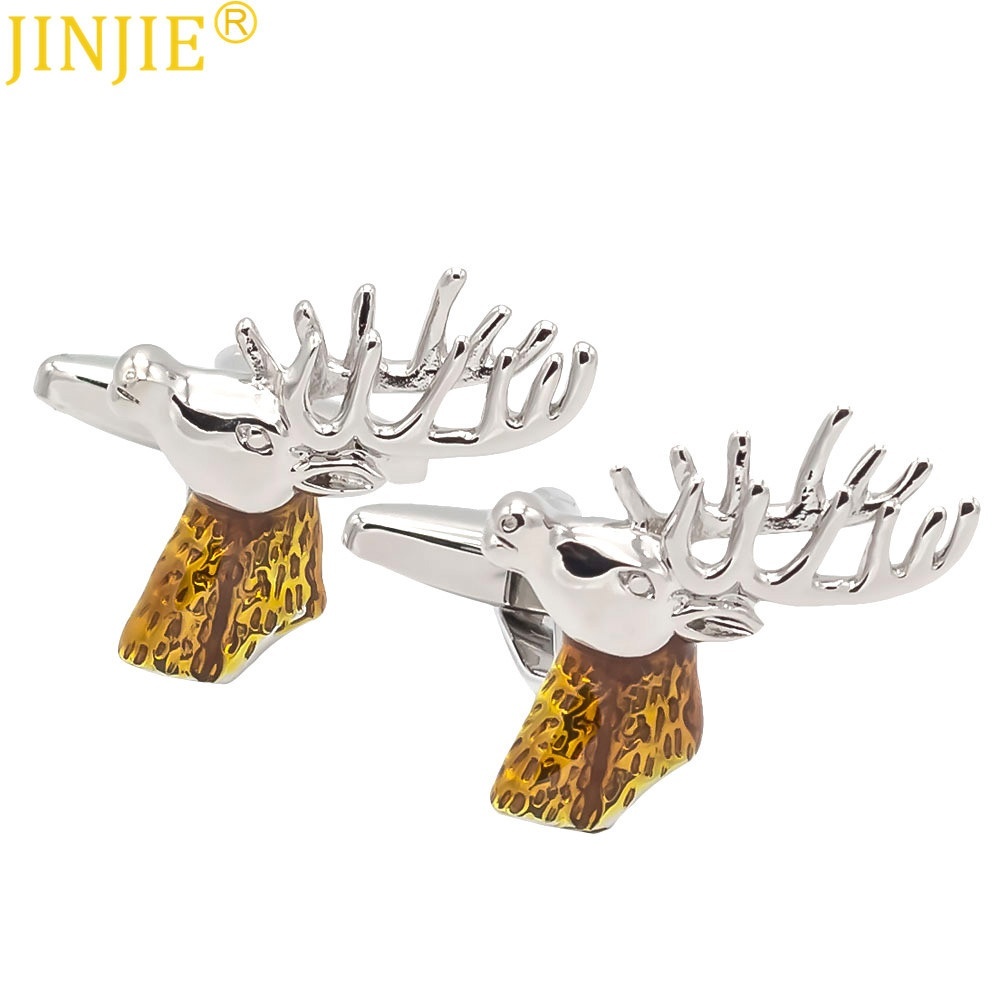 Interesting Christmas Elk Head French Cufflinks Christmas Series Cuff Nails Men's French Shirt Cuff Buttons