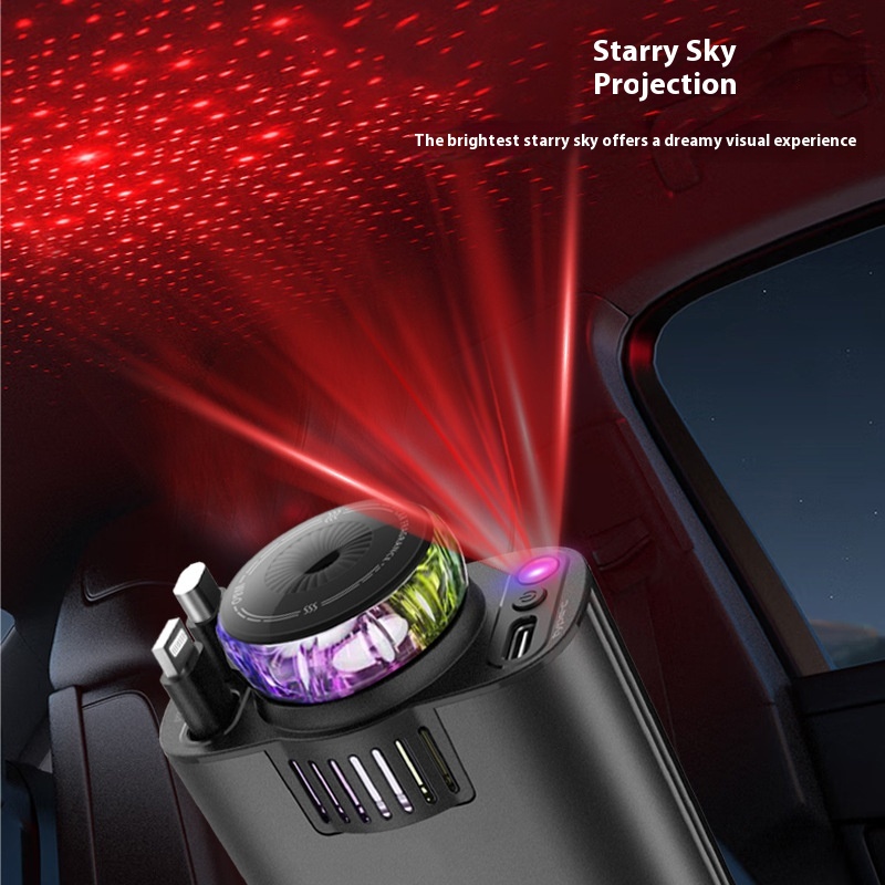 & Star Top Car Charger Aromatherapy 120 Super Fast Charging Mobile Phone Telescopic Line One For Three