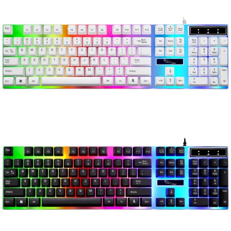 G21 Wired USB Home Office Business Backlit Keyboard Suspension Mechanical Feel Luminous Keyboard