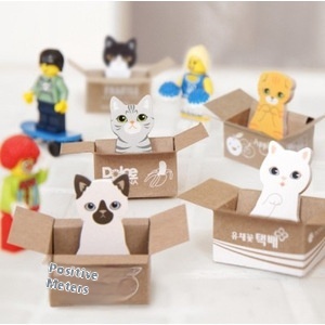 Korean Version Of Carton Cute Cardboard Cat Small Note Pad Note|NTimes Note|Sticky Note