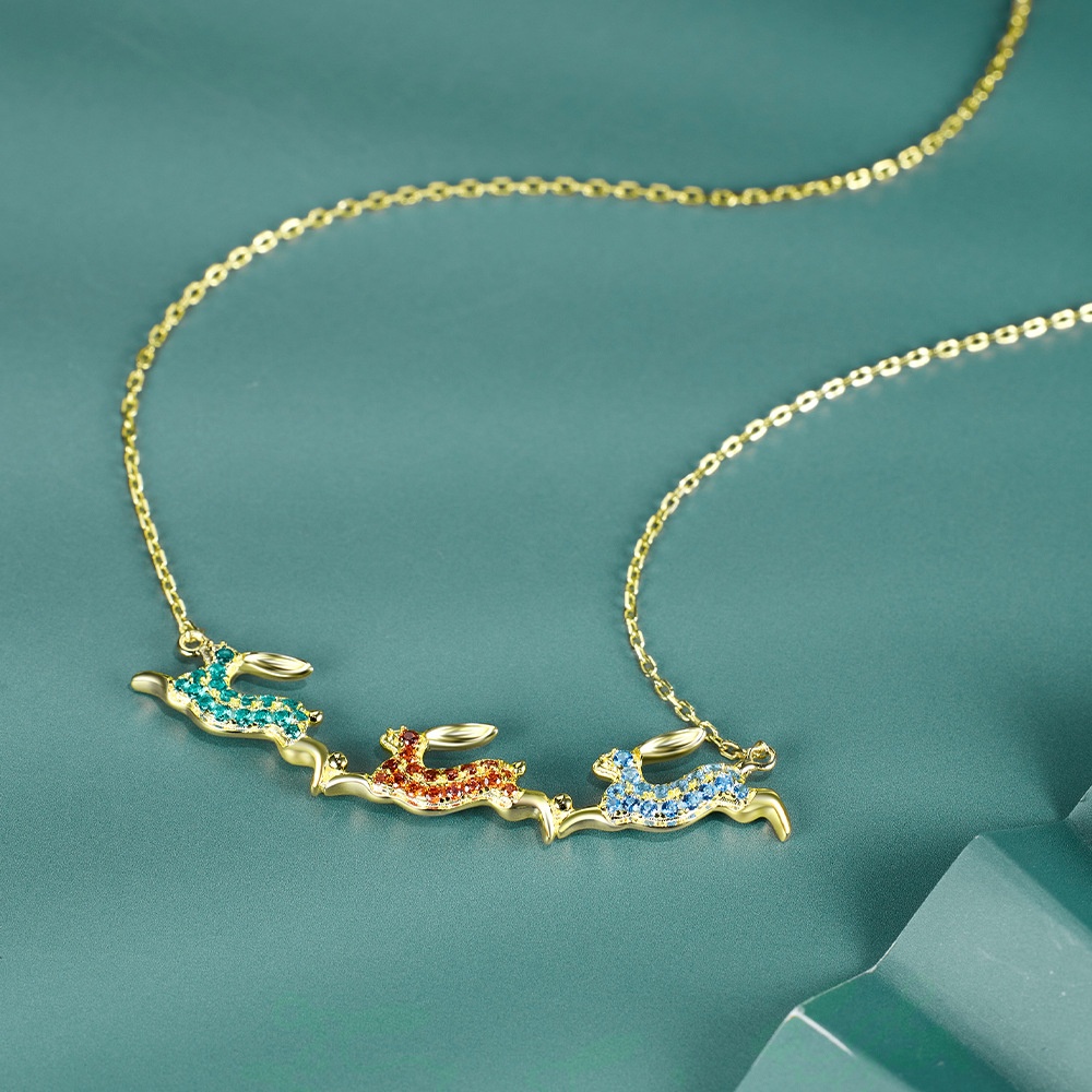 Fashion925 Sterling Silver Seiko Accessories Autumn And Winter Clavicle Chain High-grade Rabbit Necklace Female - 3