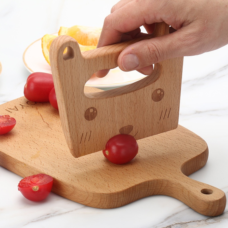 Direct Sale Children's Wooden Knife Children's Kitchen Tools For Cutting Fruits And Vegetables Children's Wooden Knife DIYToys