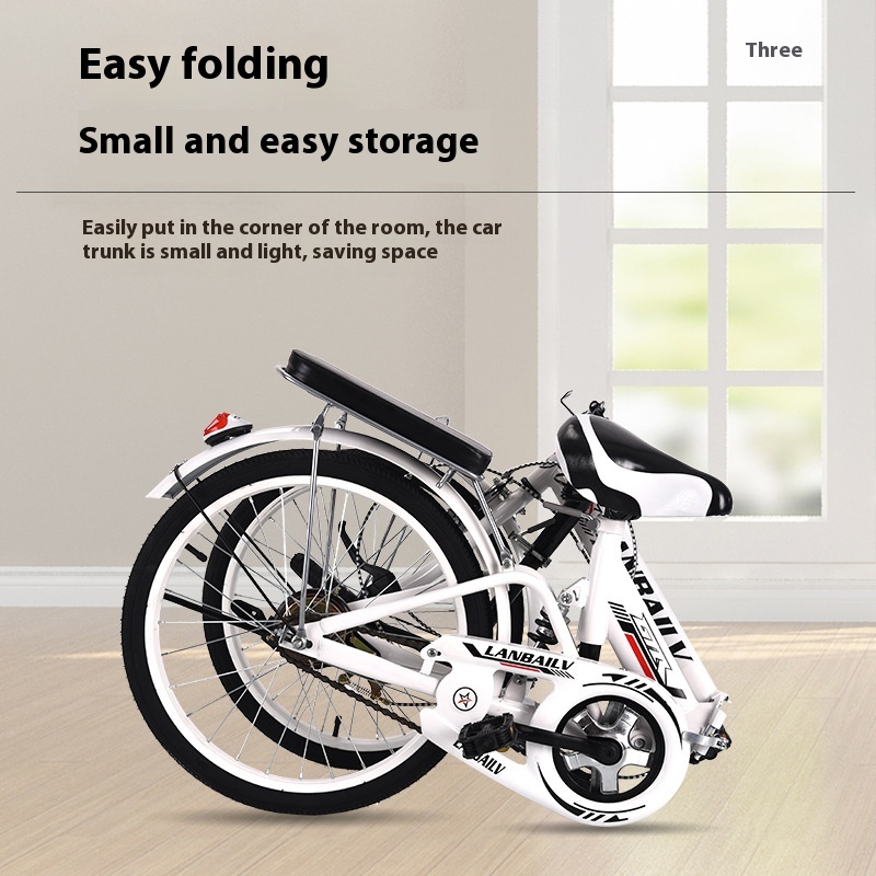 Folding Bicycle Men's And Women's Ultra-light Portable Shock-absorbing Mini Adult16-inch20-inch Adult Children Student Bicycle
