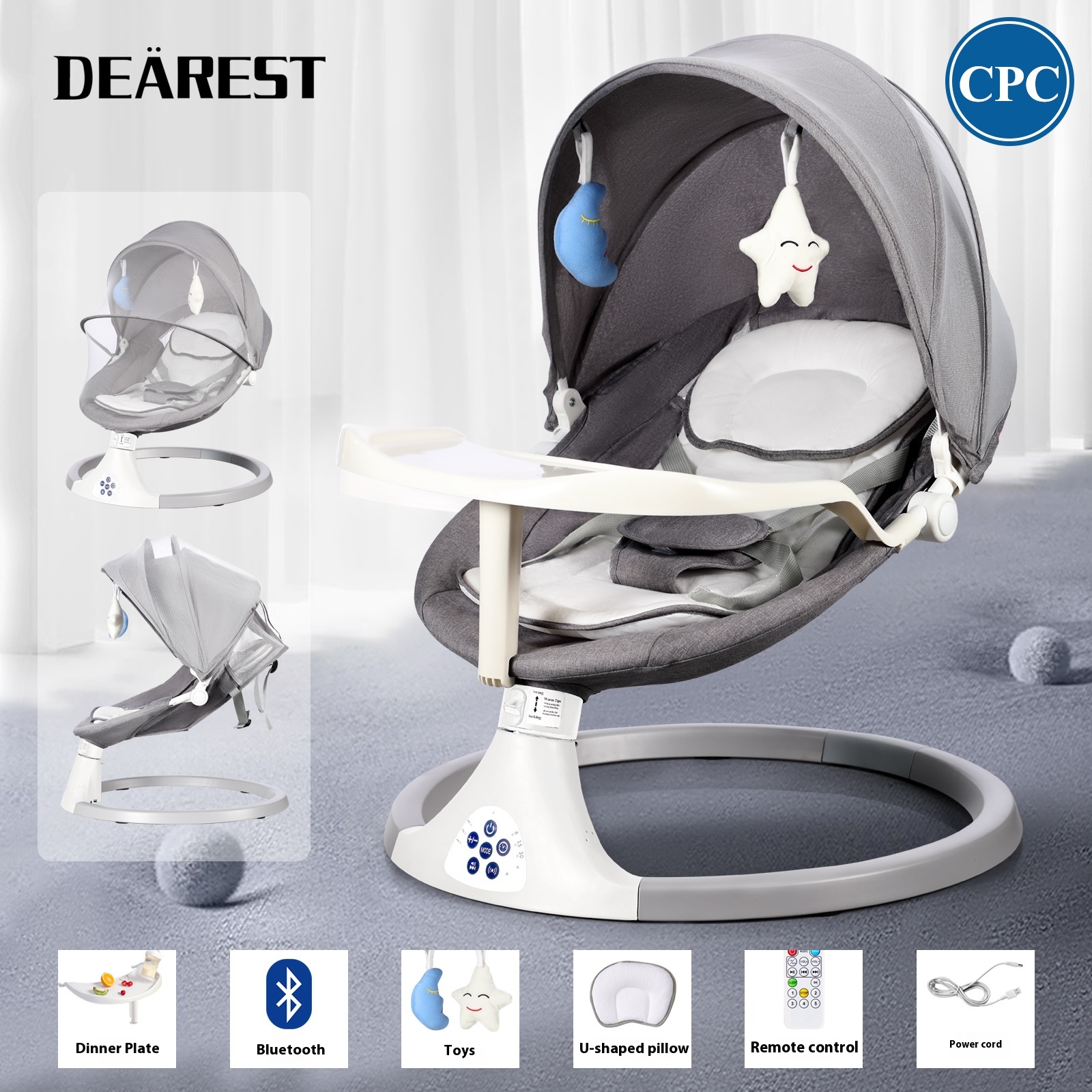Baby Rocking Chair Baby Electric Rocking Chair Baby Coaxing Artifact Smart Rocking Chair Children Rocking Chair Reclining Chair Baby Cradle