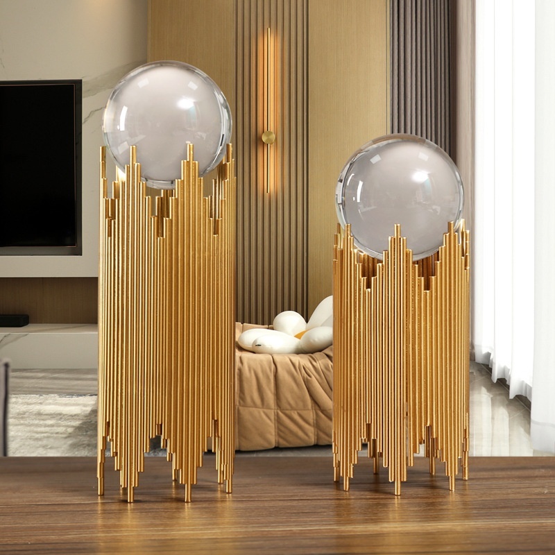 Light Luxury Crystal Ball Ornaments Living Room TVCabinet Wine Cabinet Office Study Bookcase Desktop Model Room Decoration