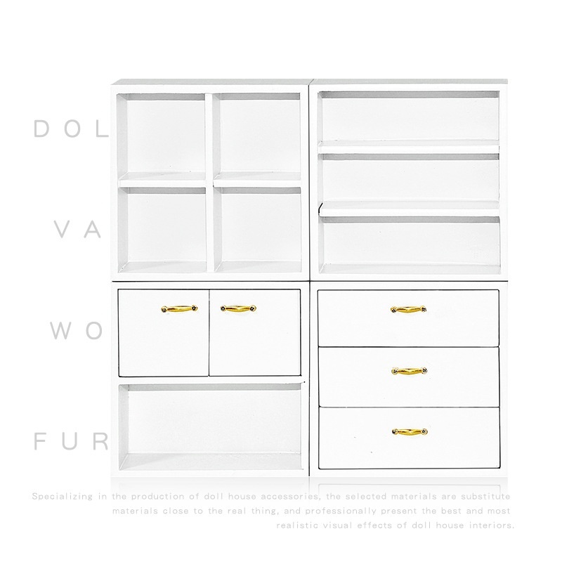 1:12 Miniature Food Play Toys Ob11 Store Kitchen Restaurant Doll House Accessories Mini Wooden Storage Cabinet M144