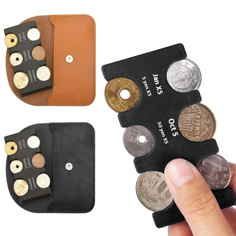 Japanese And Korean Creative MM&UUCoin Classification Plastic Coin Clip Pu Leather Small Snap Bank Card Coin Purse