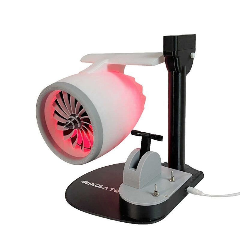 Desktop Fan USB Turbine Fan Aircraft Engine Styling Personalized Creative Humidification Spray With Light Technology Sense
