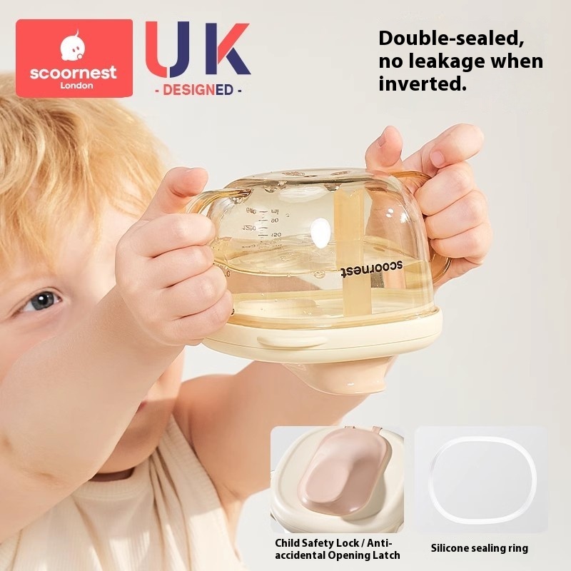 Kechao Children's Milk Cup 1-2-3 Years Old Baby Bottle PPSU Scale Straight Drink Drink Cup Drop-proof