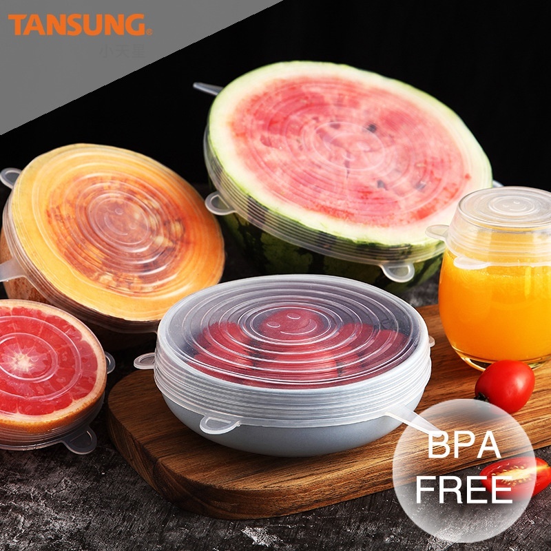 Ready-made Silicone Fresh-keeping Cover4-piece Set Stretchable Fruit And Vegetable Fresh-keeping Film Fresh-keeping Silicone Cover