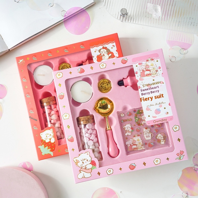 Joytop Sweetheart Berry Wax Set Gift Box Cute Creative Wax Seal Girls Gift