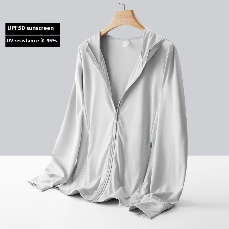 Sun Protection Clothing Women's Ice Silk Sun Protection Jacket Anti-ultraviolet Thin Breathable Sun Protection Clothing Men's Printing