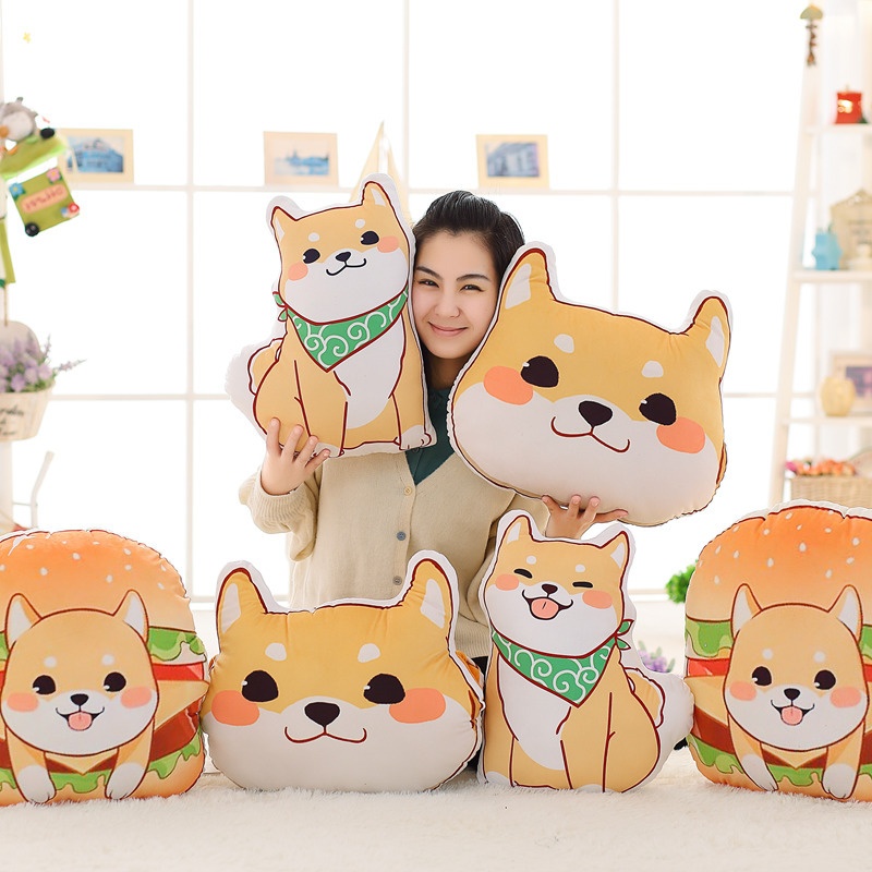 Shiba Inu Mascot Plush Pillow – Cute Dog Cushion, Hand Warmer, And Stuffed Toy