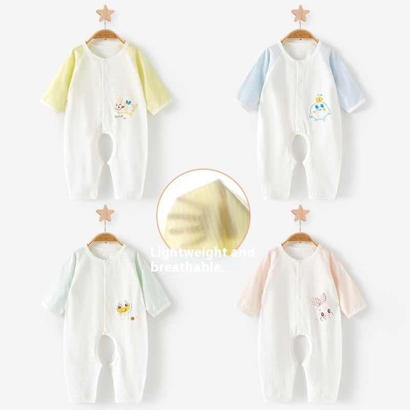 Baby Jumpsuit Spring Autumn Summer Long Sleeve Thinborn Clothes Toddler Summer Clothes Boys And Girls Baby Romper