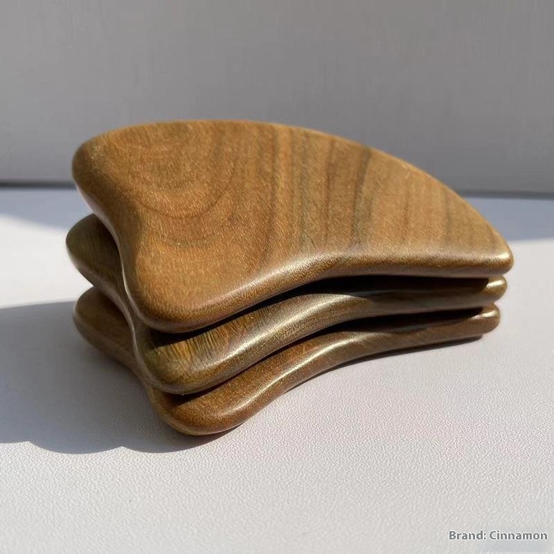 Natural Green Sandalwood Scraping Plate Facial Massager Back Scraping Body Universal Meridian Tendon