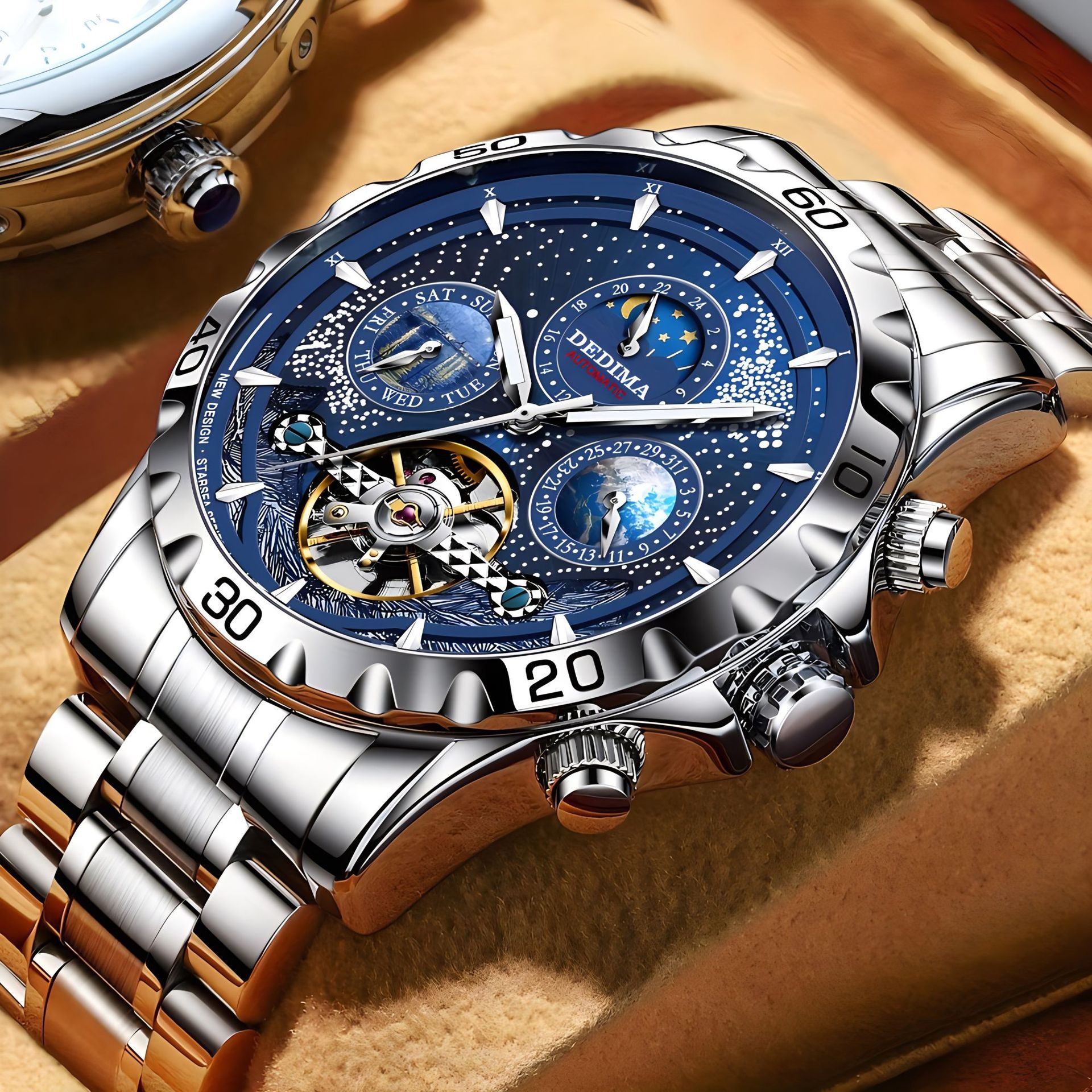 Fashion Luminous Waterproof Automatic Tourbillon Mechanical Men's Watch