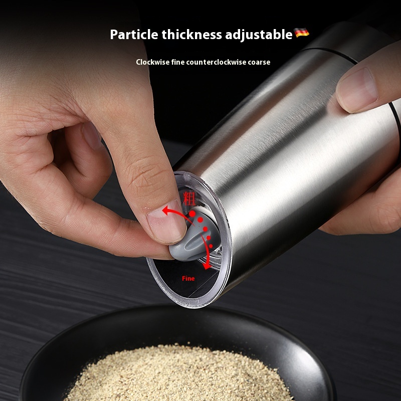 Gravity Sensor Pepper Grinder Electric Stainless Steel Sea Salt Pepper Black Pepper Grinder Grinding Powder Seasoning Bottle - 2