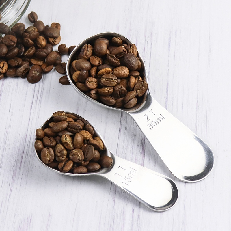304 Thick Stainless Steel Coffee Spoon Set15ml30ml Stainless Steel Graduated Measuring Spoon Coffee Measuring Spoon