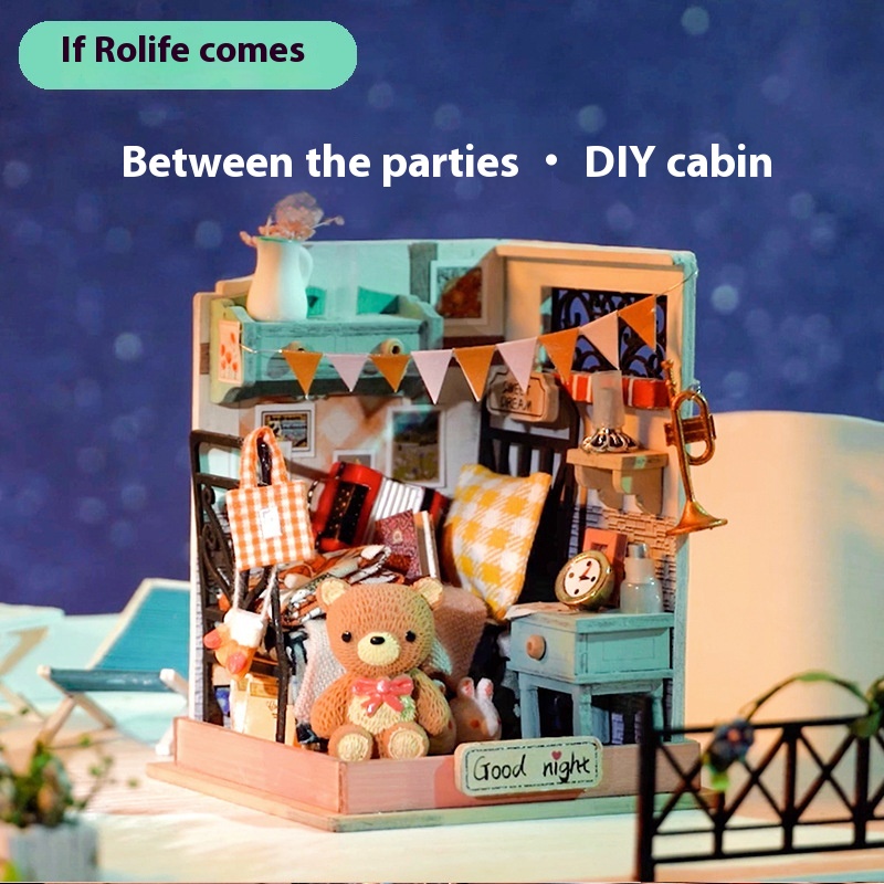 Ruotai Ruolai DIYSmall House Square Inch Series Hand-assembled Three-dimensional3d Puzzle Model House Toy