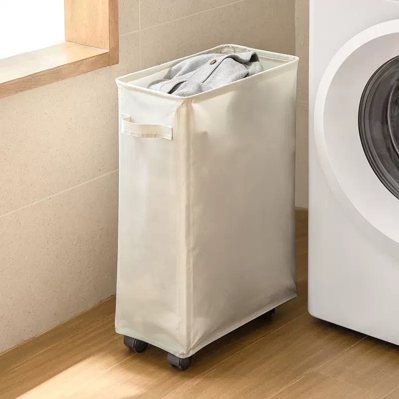Dirty Clothes Basket Household Clothes Storage Basket With Wheels Narrow High Laundry Basket Dirty Clothes Basket Dirty Clothes Storage Bucket