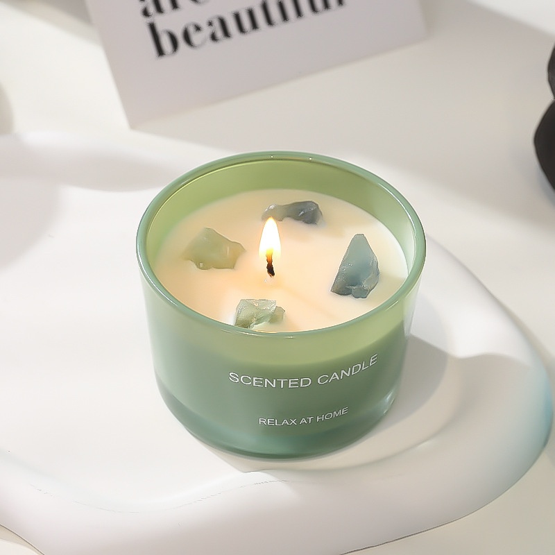 Creative Aroma Soy Wax Crystal Candle Handmade Style Ornaments Crystal Aromatherapy Birthday Decoration Gift - 3