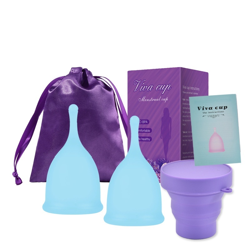 Silicone Menstrual Cup Foldable Disinfection Cup Menstrual Cup Menstrual Period Replaces Sanitary Napk Circulation Leak-proof Aunt Cup