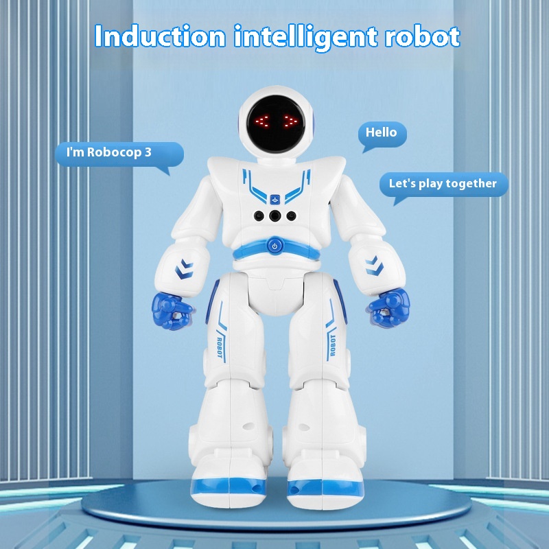 Robo Cop Early Education Intelligent Robot Electric Singing Infrared Space Children's Remote Control Toy Gift